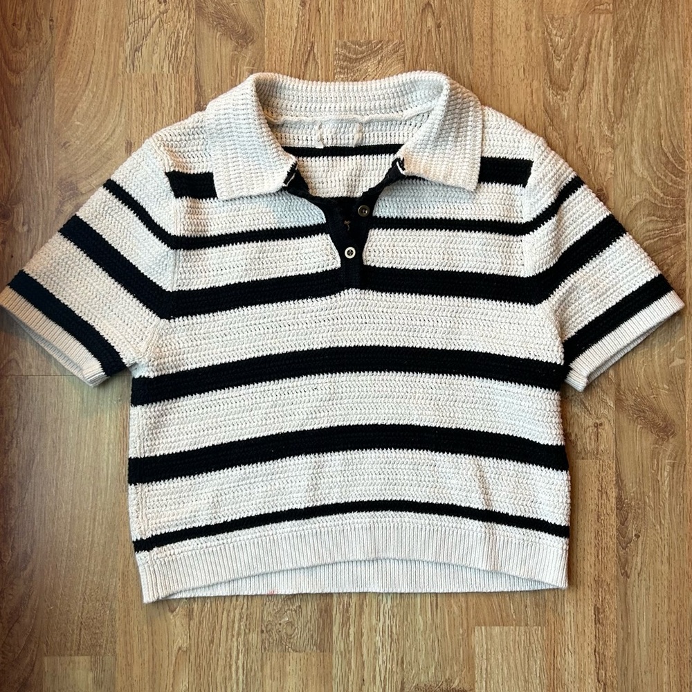 Universal Thread Collared Pullover Sweater Cream … - image 2